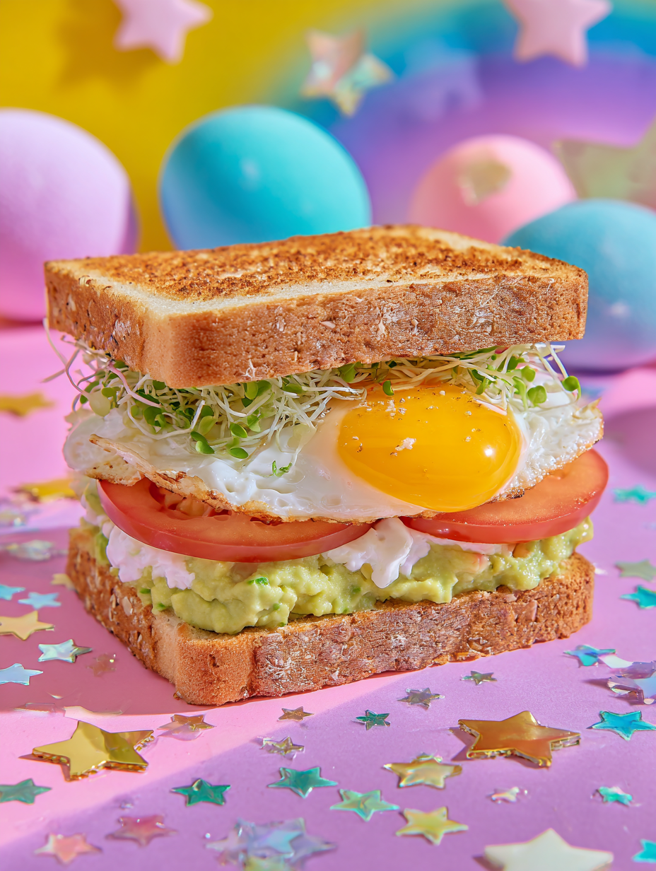 Bright & Herby Avocado Fried Egg Sandwich
