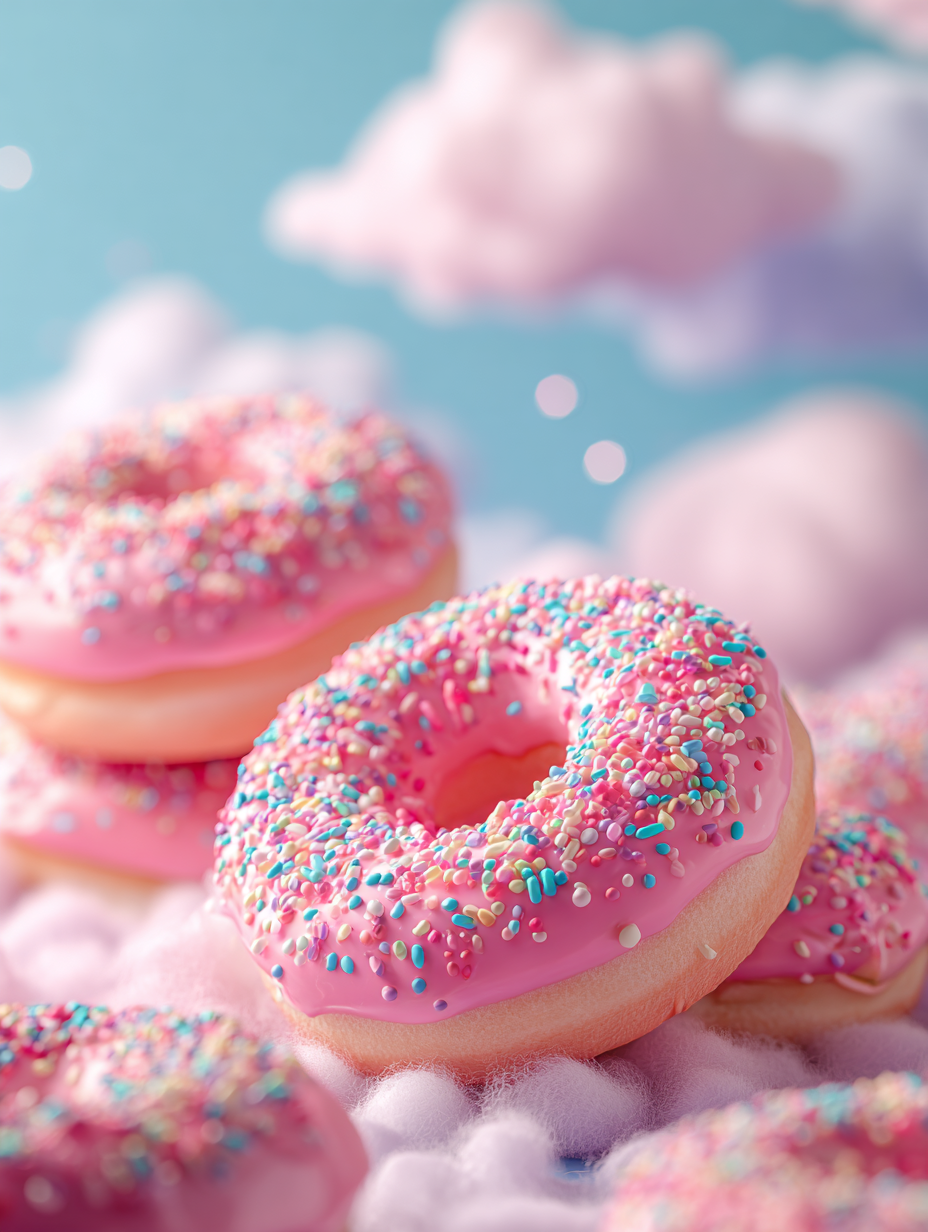 🍬 Bubblegum Sprinkle Cake Doughnuts (Baked)