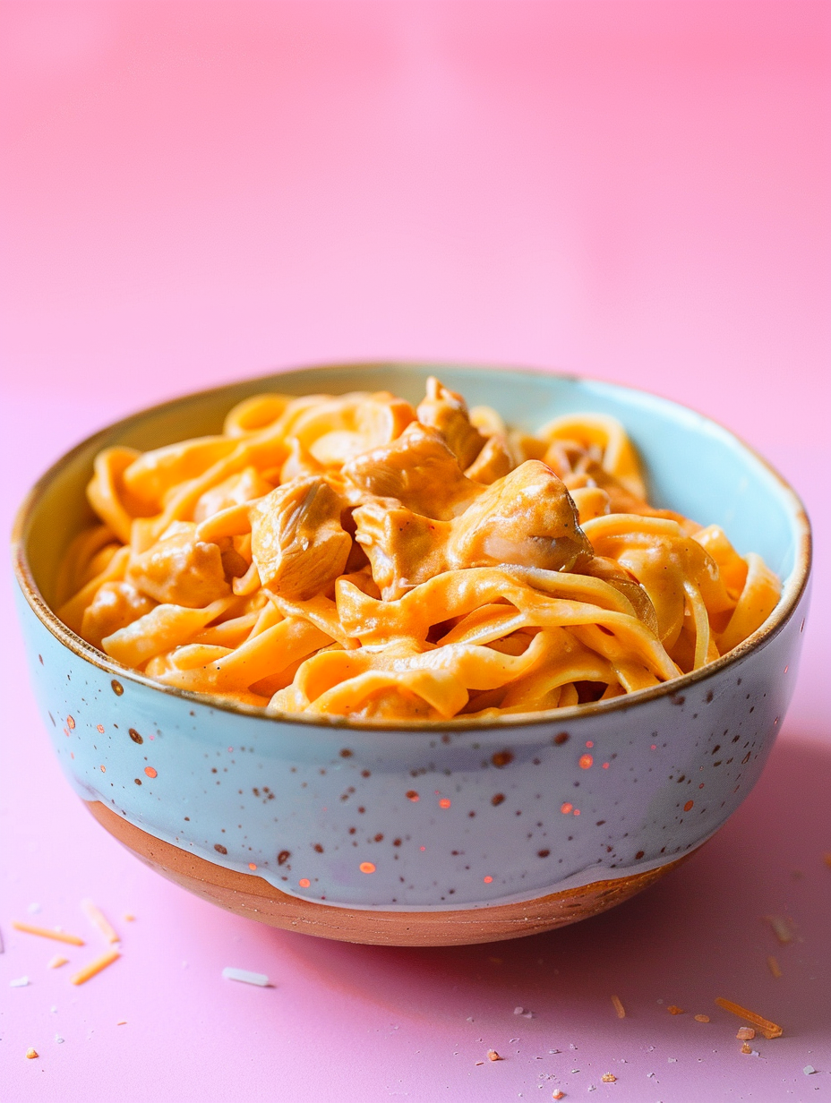 🔥 Buffalo Chicken Alfredo Pasta