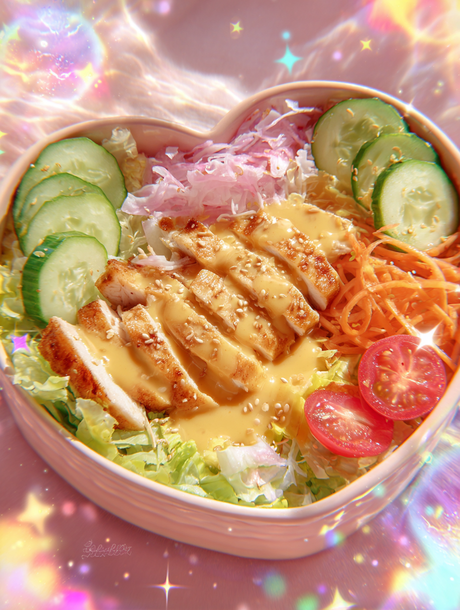 Golden Honey Mustard Chicken Garden Salad