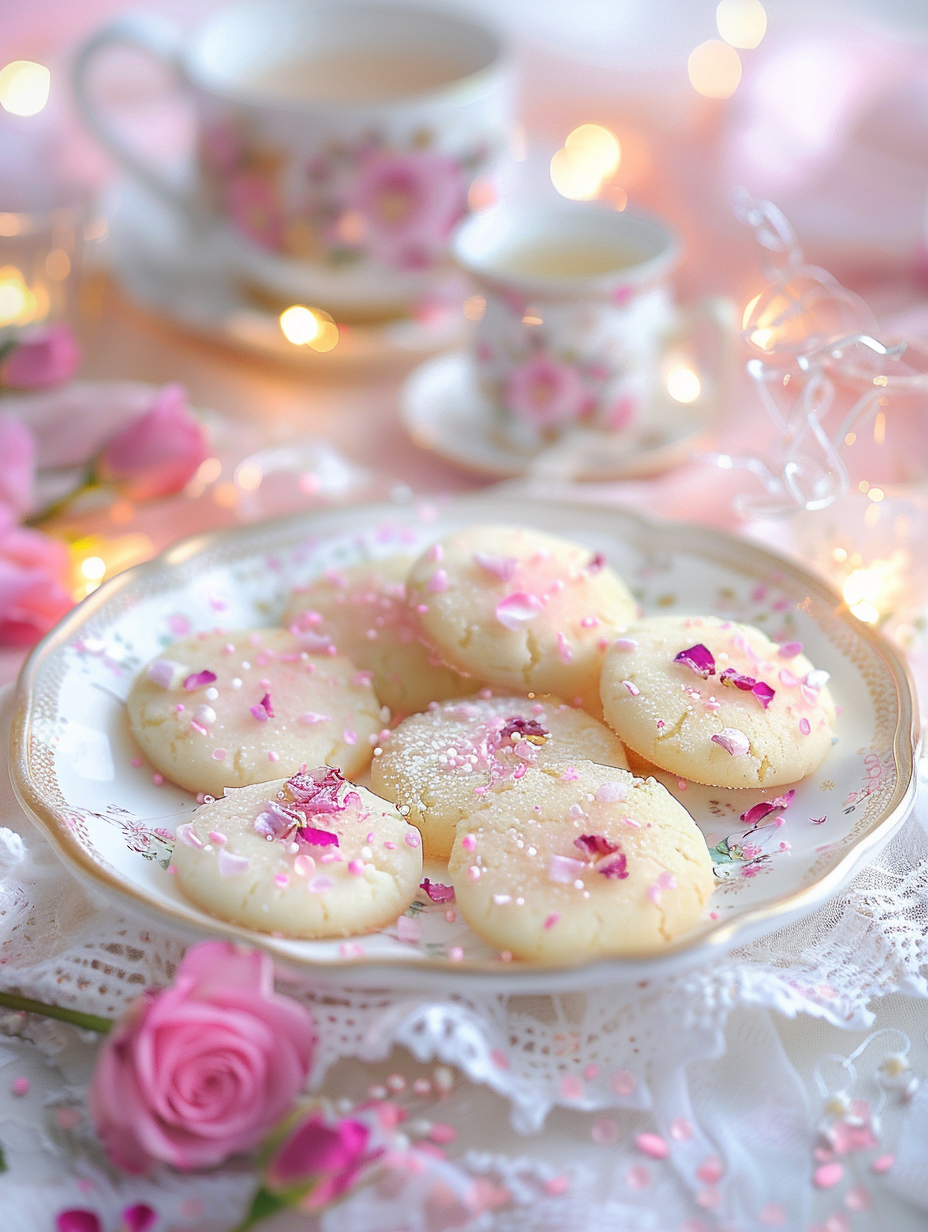 Jasmine Rose Shortbread Cookies