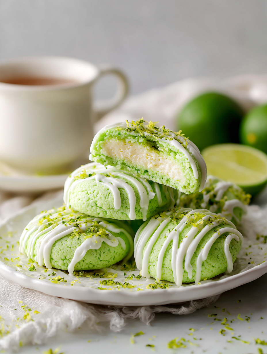 Key Lime Cheesecake Cookies (Soft Cookies with a Creamy Center)