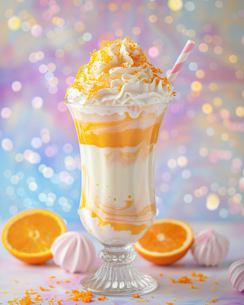 🍊 Orange Creamsicle Milkshake (Classic Vanilla & Citrus)