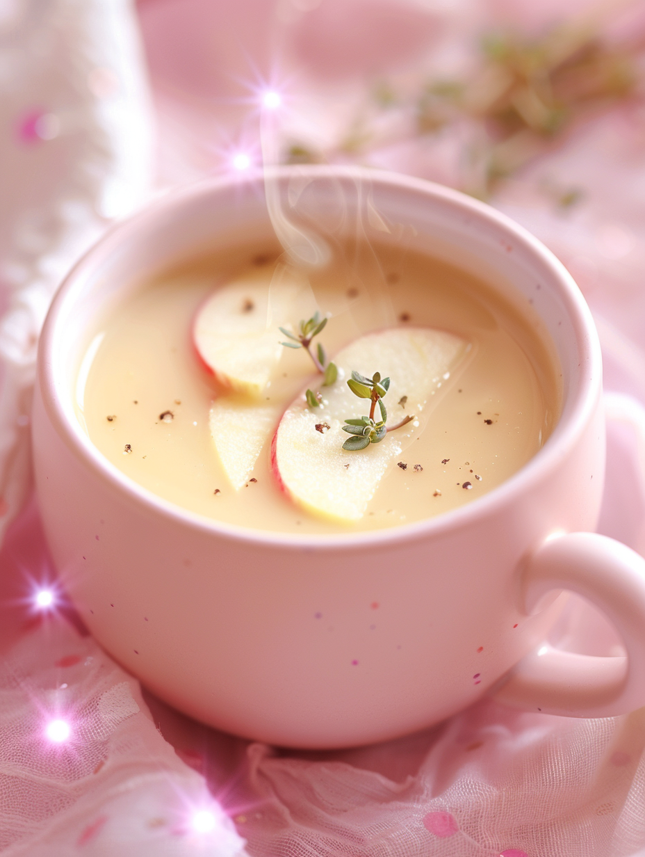 Creamy Parsnip & Apple Soup with Fresh Thyme
