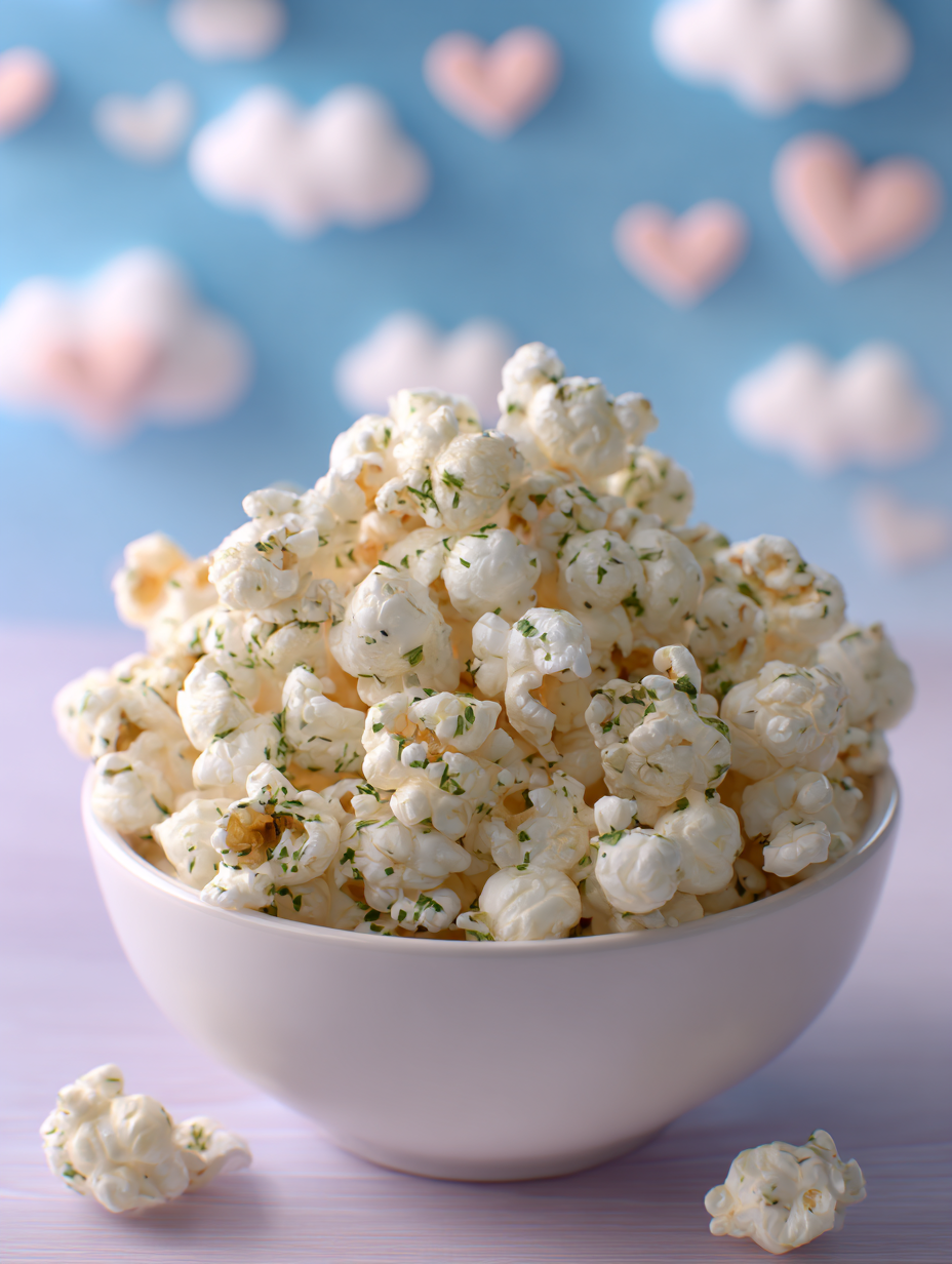 Creamy Ranch Popcorn with Buttery Herb Seasoning