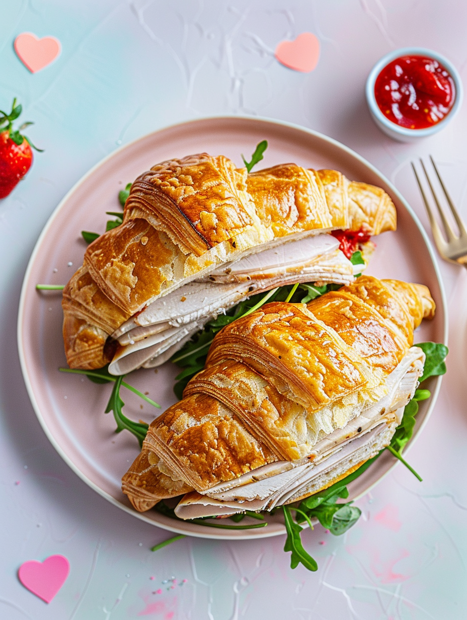 Strawberry Chutney Croissant Café Sandwich