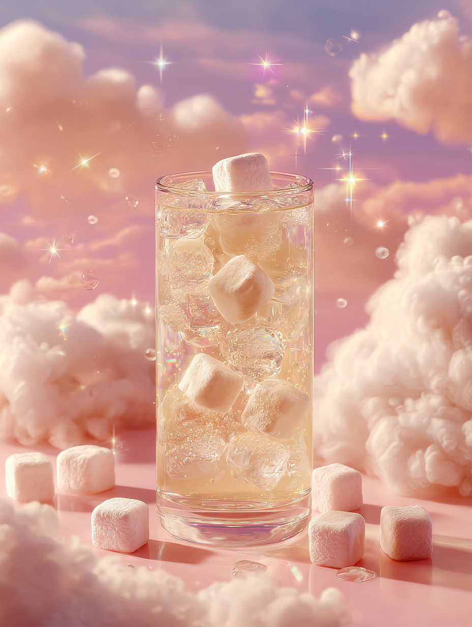 🤍🥤 Creamy Vanilla Marshmallow Soda