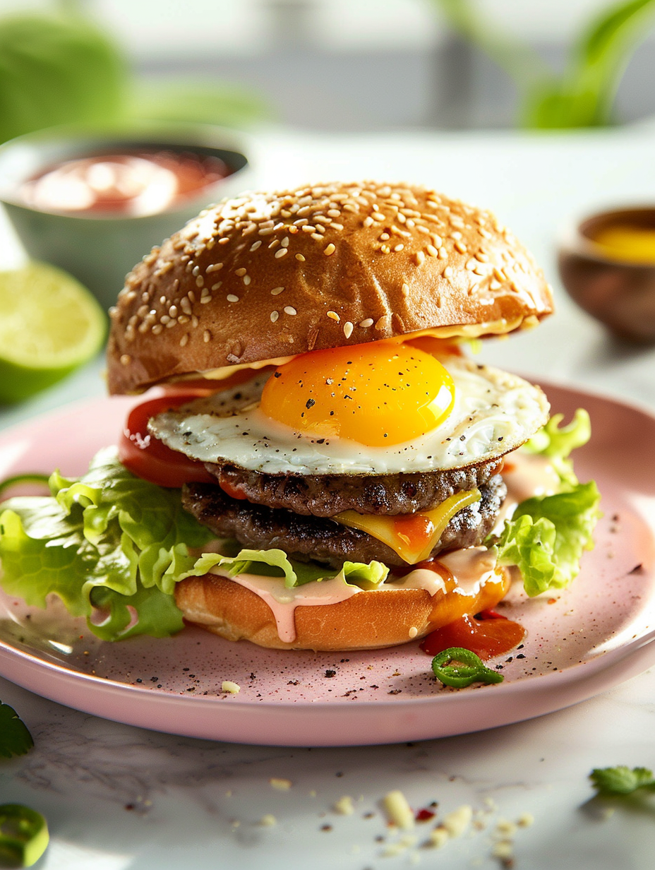 Sweet & Savory Filipino Burger with Homemade Banana Ketchup