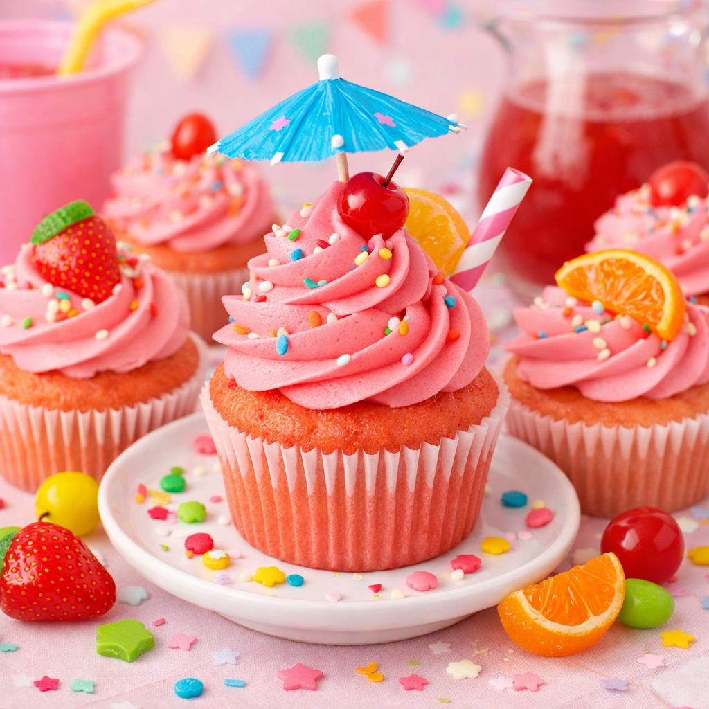 Fruit Punch Cupcakes