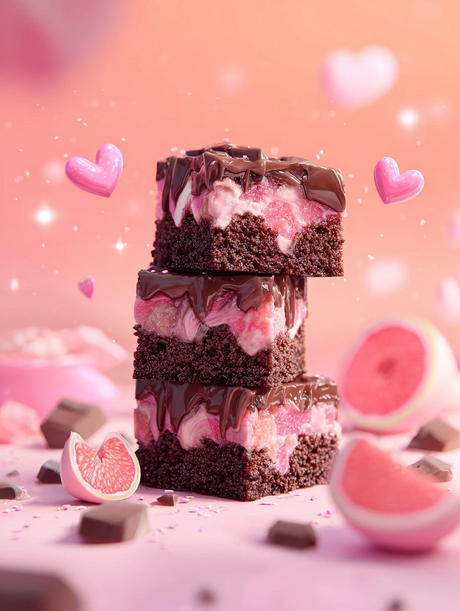 Fudgy Chocolate Brownies with Guava Swirl