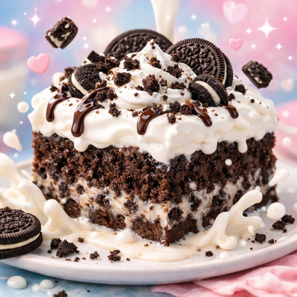 Oreo Tres Leches Cake (Cookies & Cream Milk Cake)