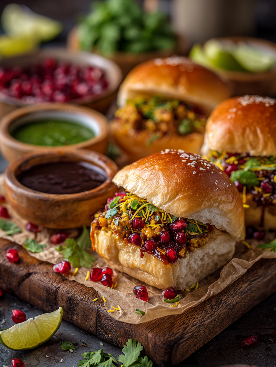 Pav Dabeli (Sweet, Spicy & Tangy Gujarati Street-Style Sandwich)
