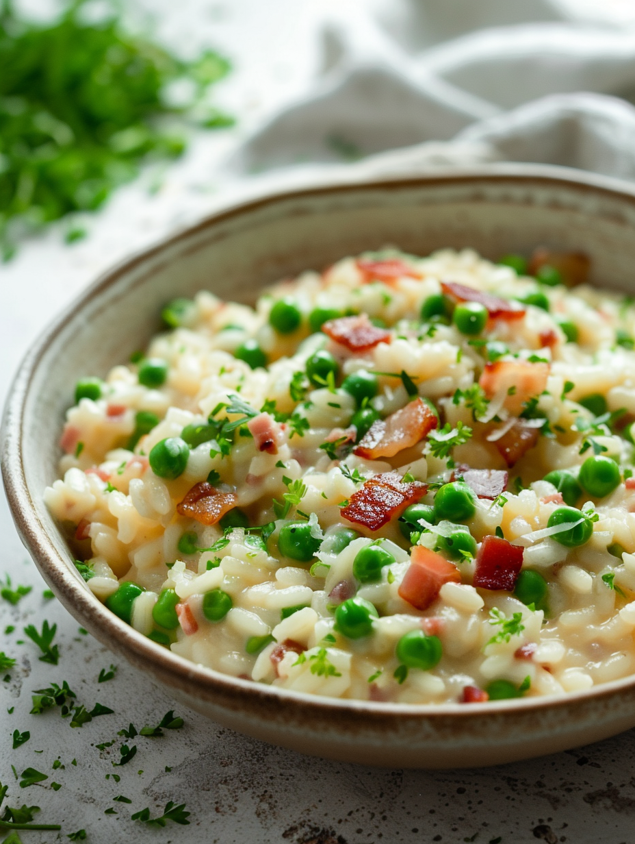 Pancetta & Sweet Pea Risotto