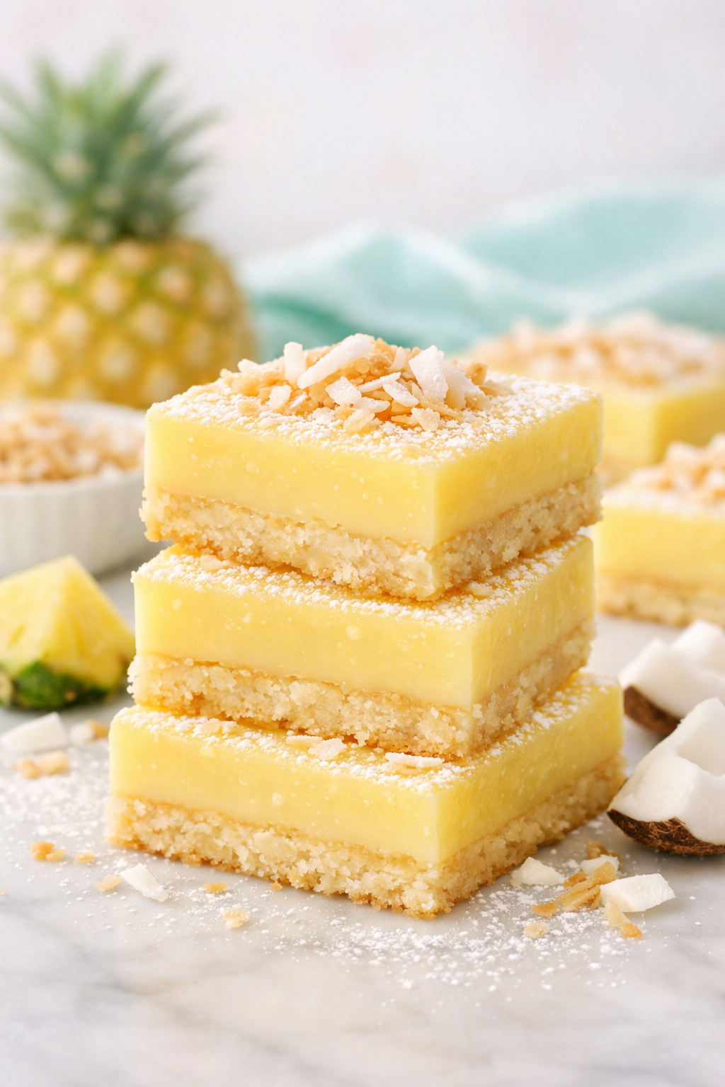 Sunshine Pineapple Coconut Cream Bars