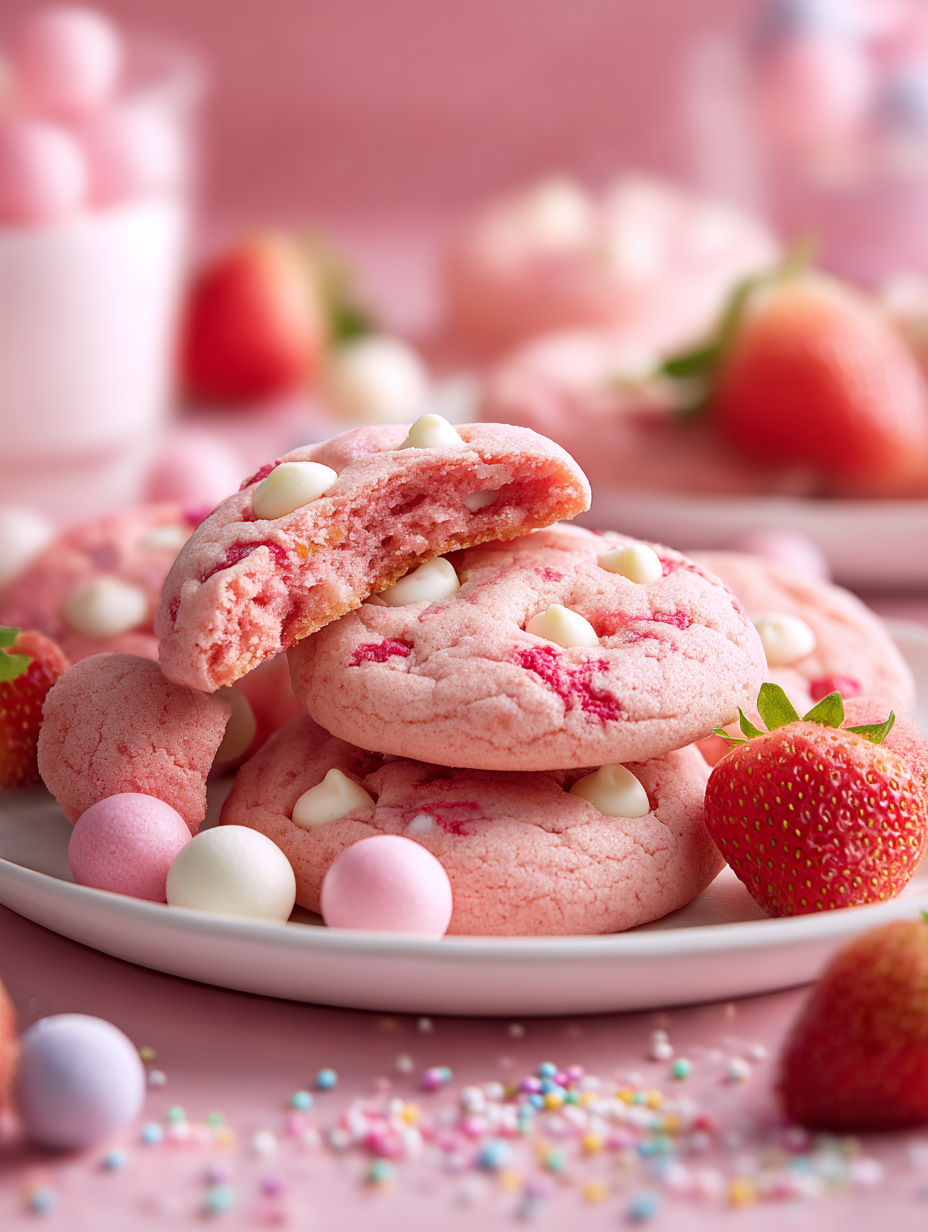 Bubblegum Strawberry Sugar Cookies