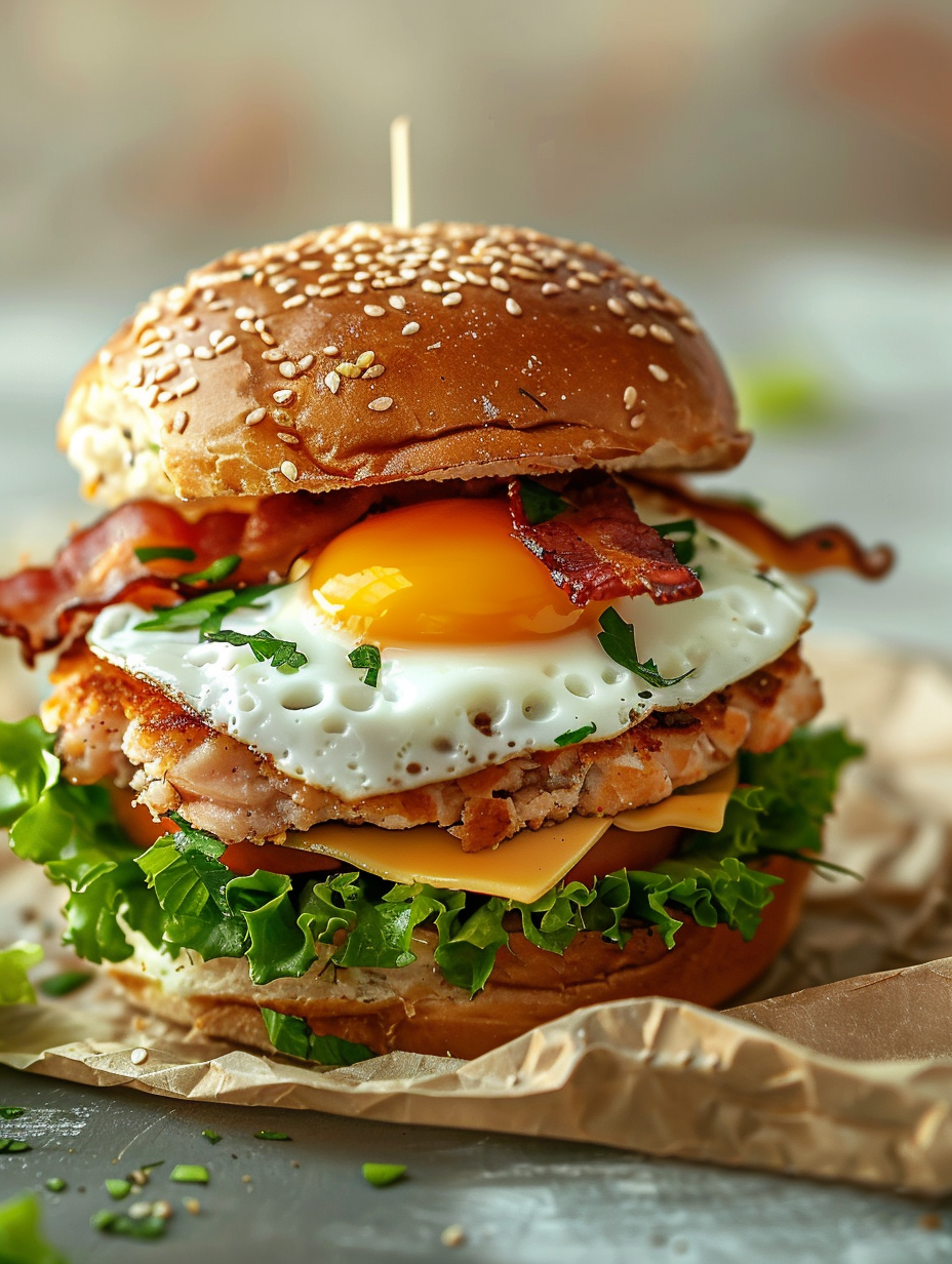 Rich Steakhouse-Style Tuna Burger on Brioche