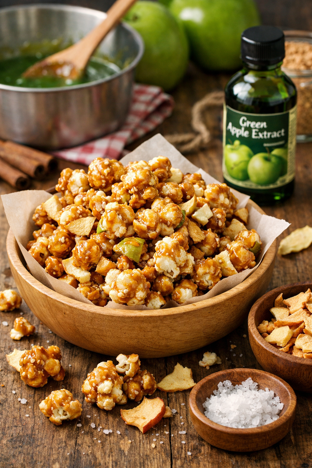 Green Apple Caramel Popcorn – Crunchy, Sweet & Perfectly Tart