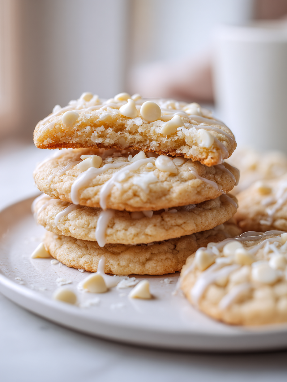 Soft Coconut Cream Pudding Cookies (Bakery-Style & Ultra Chewy)