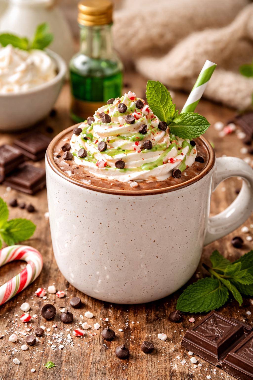 Creamy Mint Chocolate Dream – Crème de Menthe Hot Chocolate