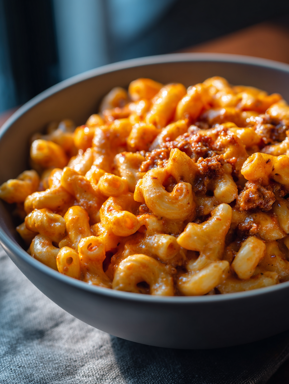 Creamy Gochujang Mac and Cheese with a Spicy Korean Twist