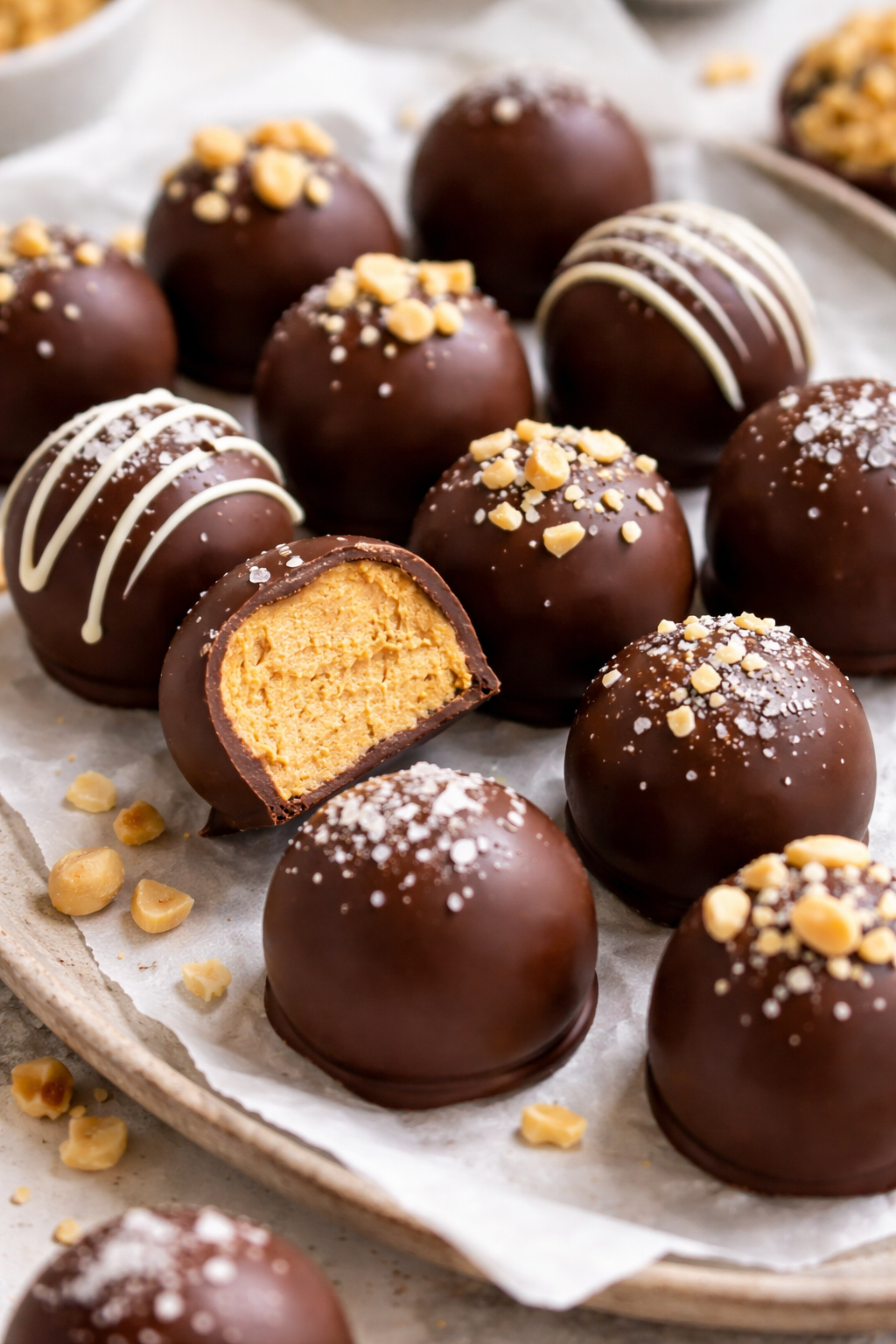 Easy Chocolate Peanut Butter Bonbons (Homemade Candy Recipe)