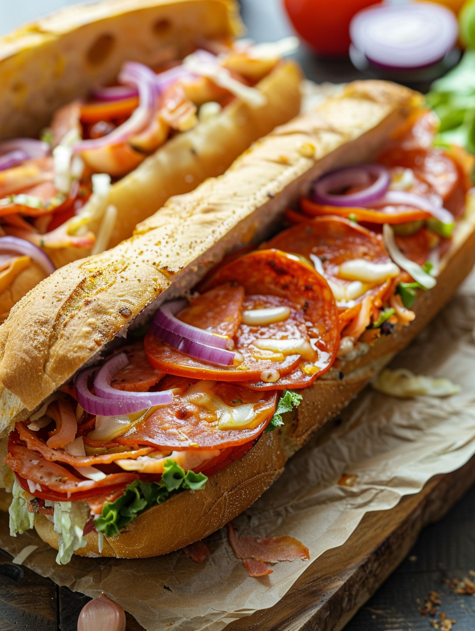 Easy Pepperoni Italian Grinder Sub Melts (Oven Baked)