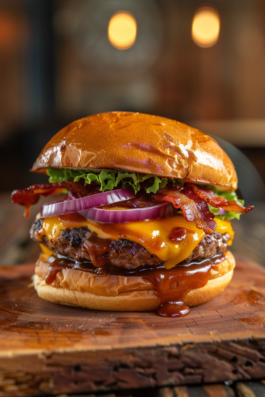 The Best BBQ Bacon Cheddar Burger (Juicy Grilled Cheeseburger Recipe)