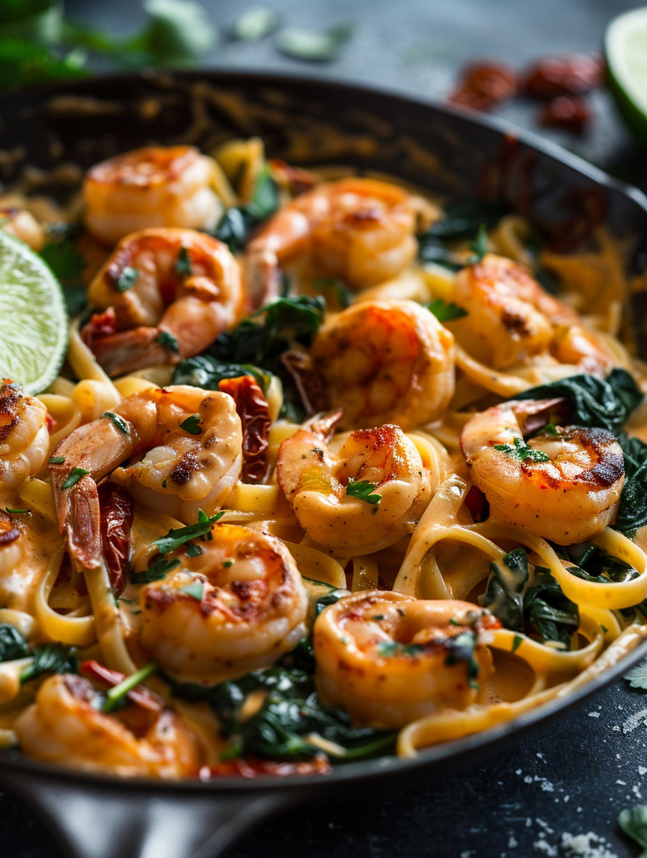 Smoky Chipotle Shrimp Pasta with Creamy Alfredo Sauce