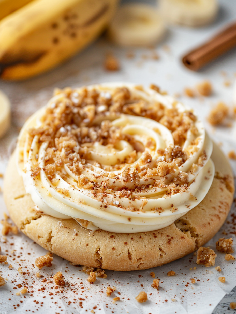 Crumbl Banana Bread Cookies (Soft, Thick & Bakery-Style Copycat Recipe)