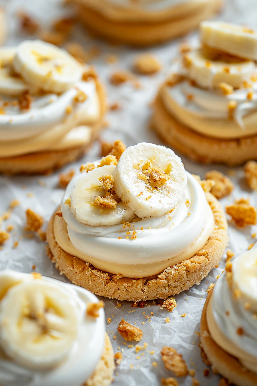 Crumbl Banana Cream Pie Cookies (Soft & Creamy Copycat Recipe)
