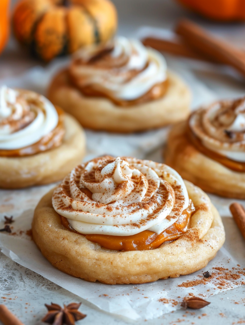 Crumbl Pumpkin Pie Cookies (Easy Copycat Recipe with Creamy Pumpkin Filling)