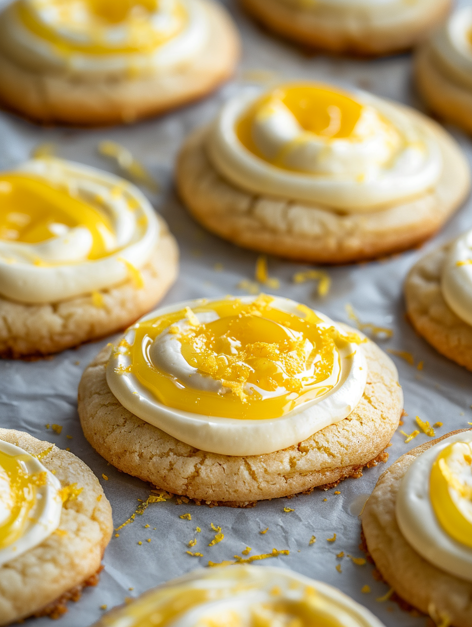 Crumbl Lemon Cheesecake Cookies (Copycat Recipe with Lemon Curd Center)