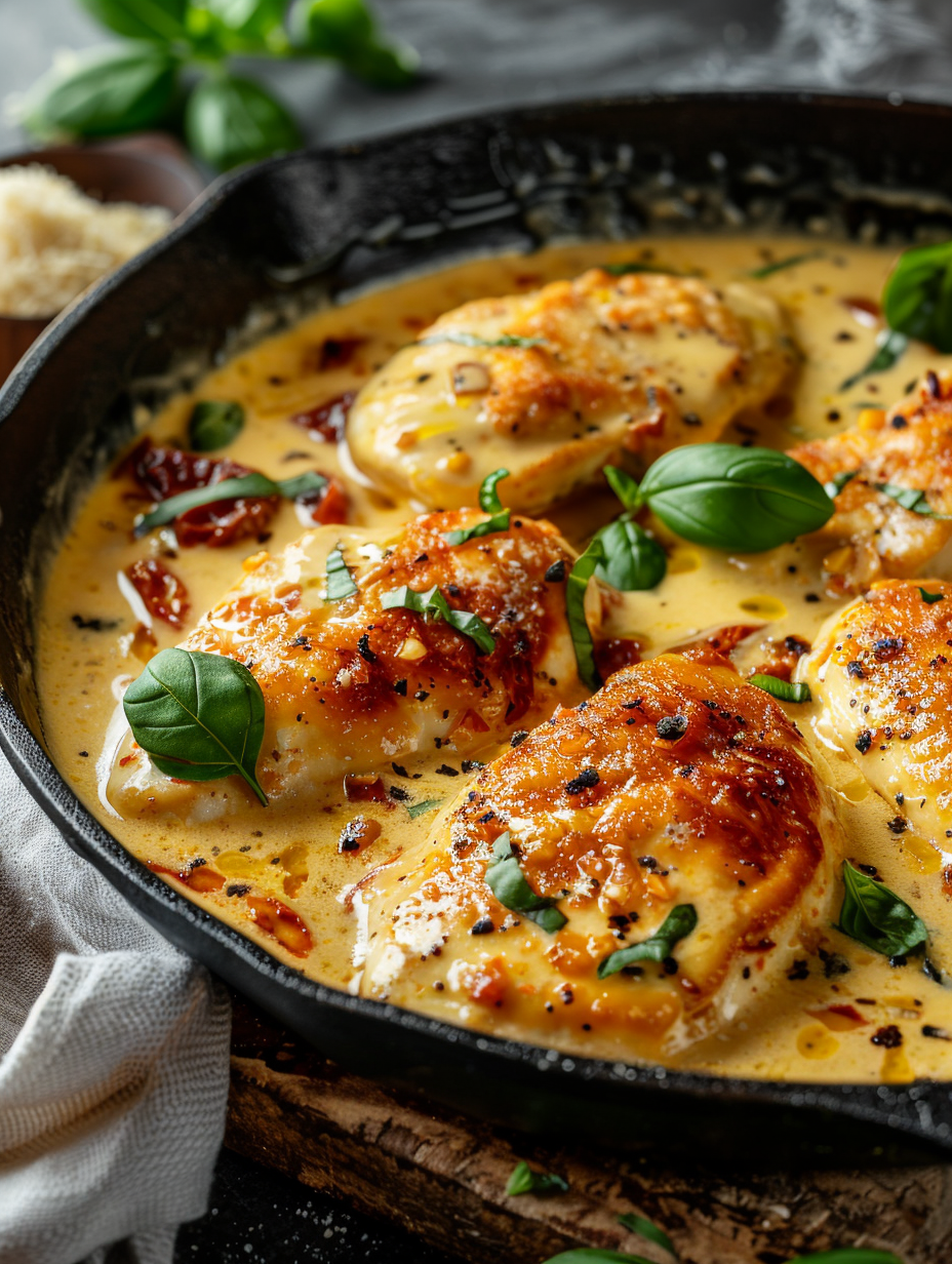 Creamy Marry Me Chicken Skillet (Sun-Dried Tomato Parmesan Chicken)