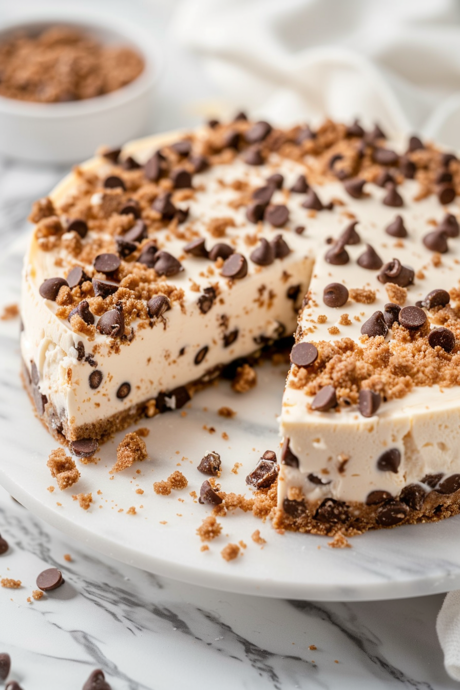🍪 Chocolate Chip Cookie Cheesecake (Creamy Cheesecake with Cookie Crust)