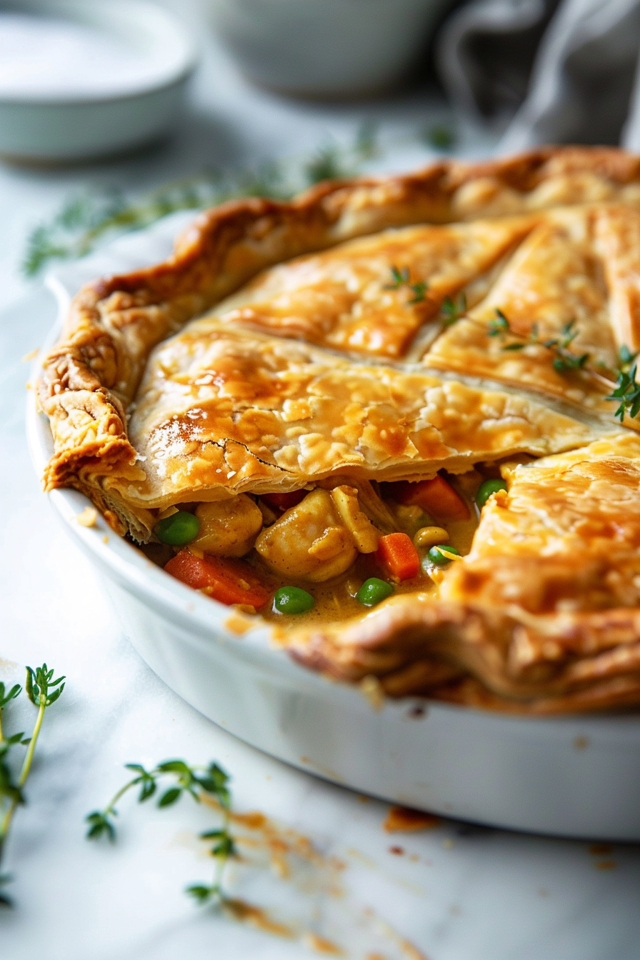 Coconut Curry Chicken Pot Pie (Creamy Coconut Milk Curry Filling)