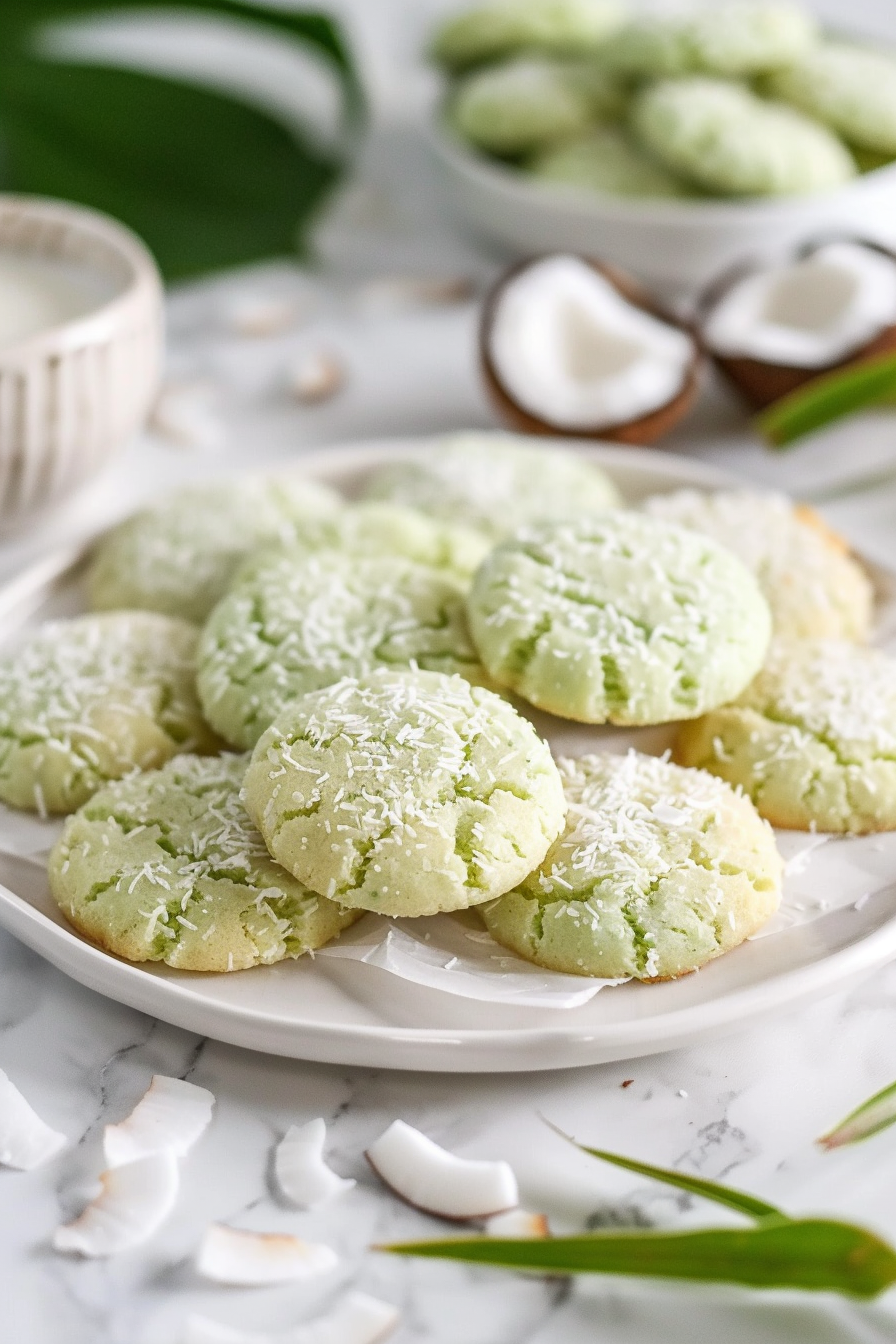 Coconut Pandan Condensed Milk Cookies (Soft, Buttery & Easy Recipe)