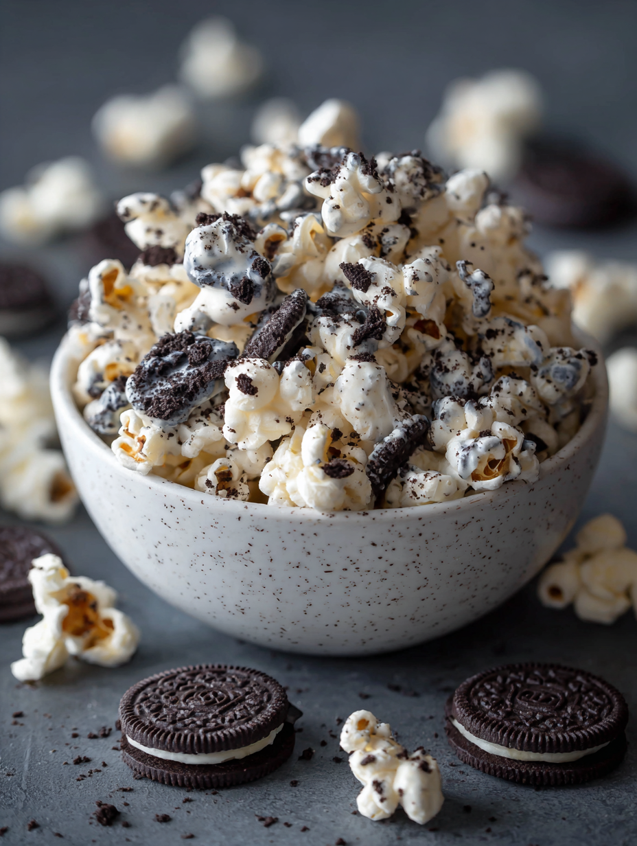 Cookies and Cream Popcorn Recipe (Easy Oreo Popcorn)