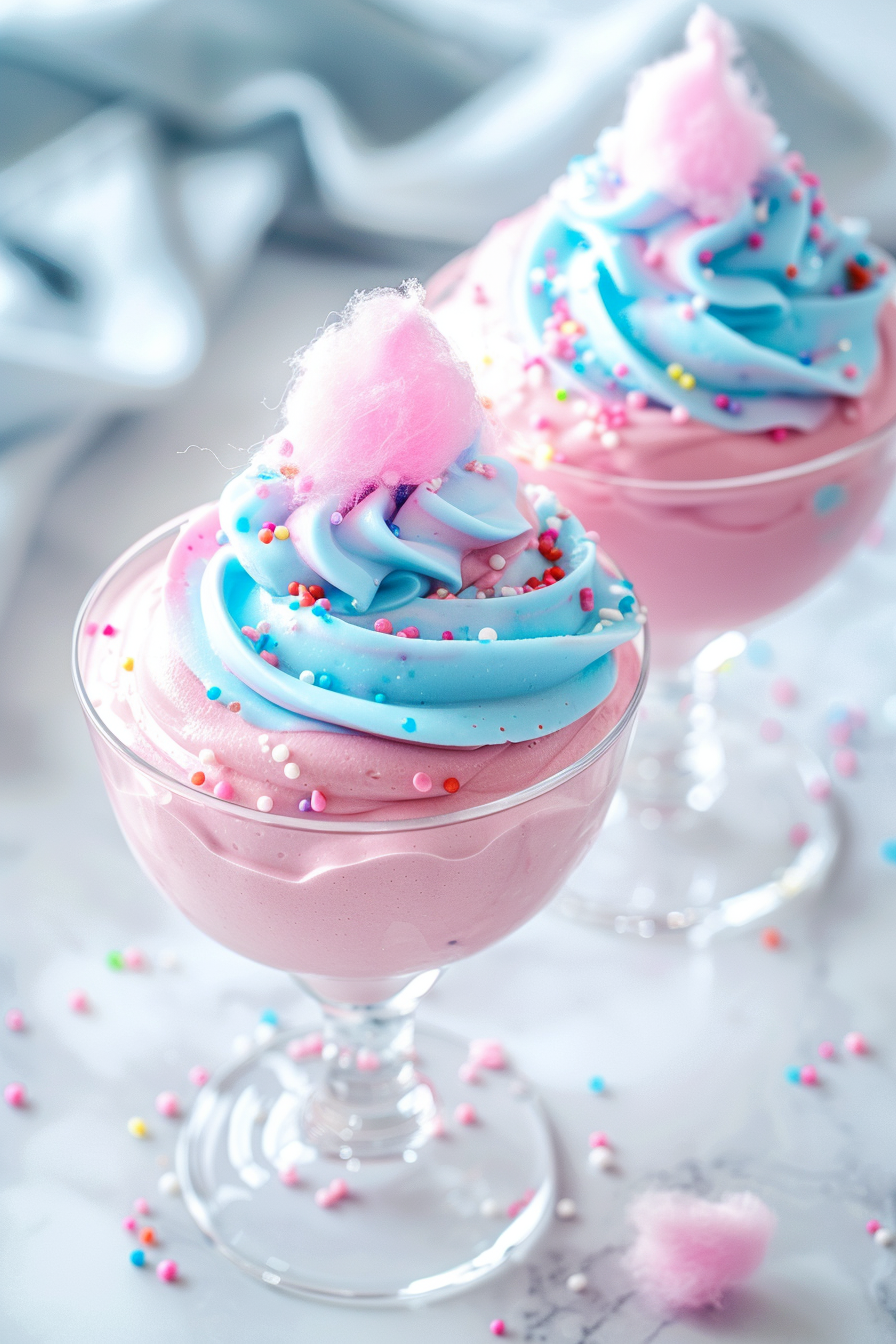 Cotton Candy Mousse (Easy No-Bake Fluffy Dessert Recipe)