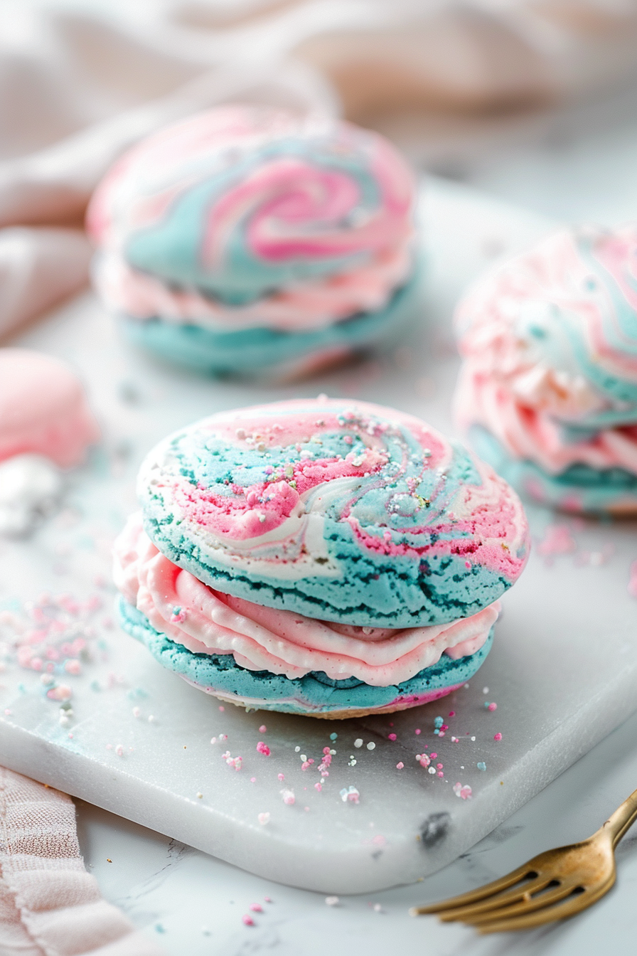 🎡 Cotton Candy Whoopie Pies (Soft, Fluffy, Pastel Sandwich Cookies)
