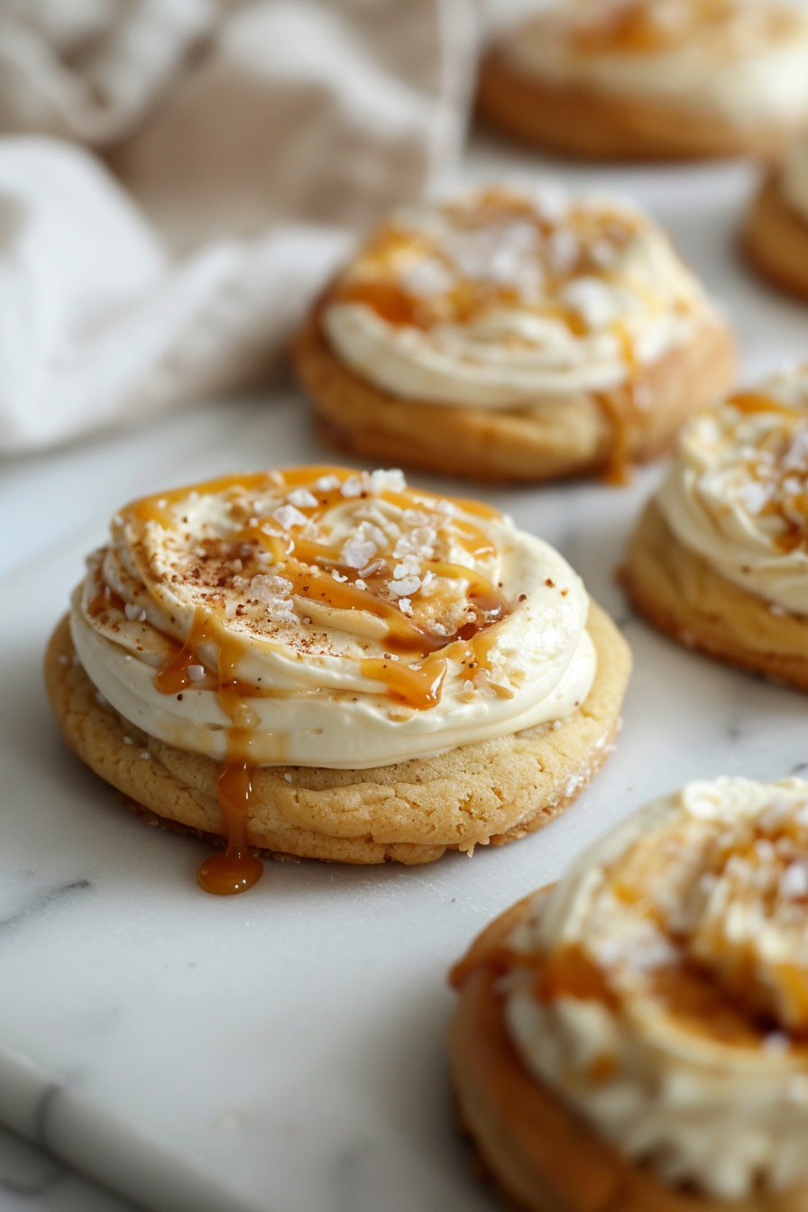 🍪 Crumbl Salted Caramel Cheesecake Cookies (Copycat Recipe)