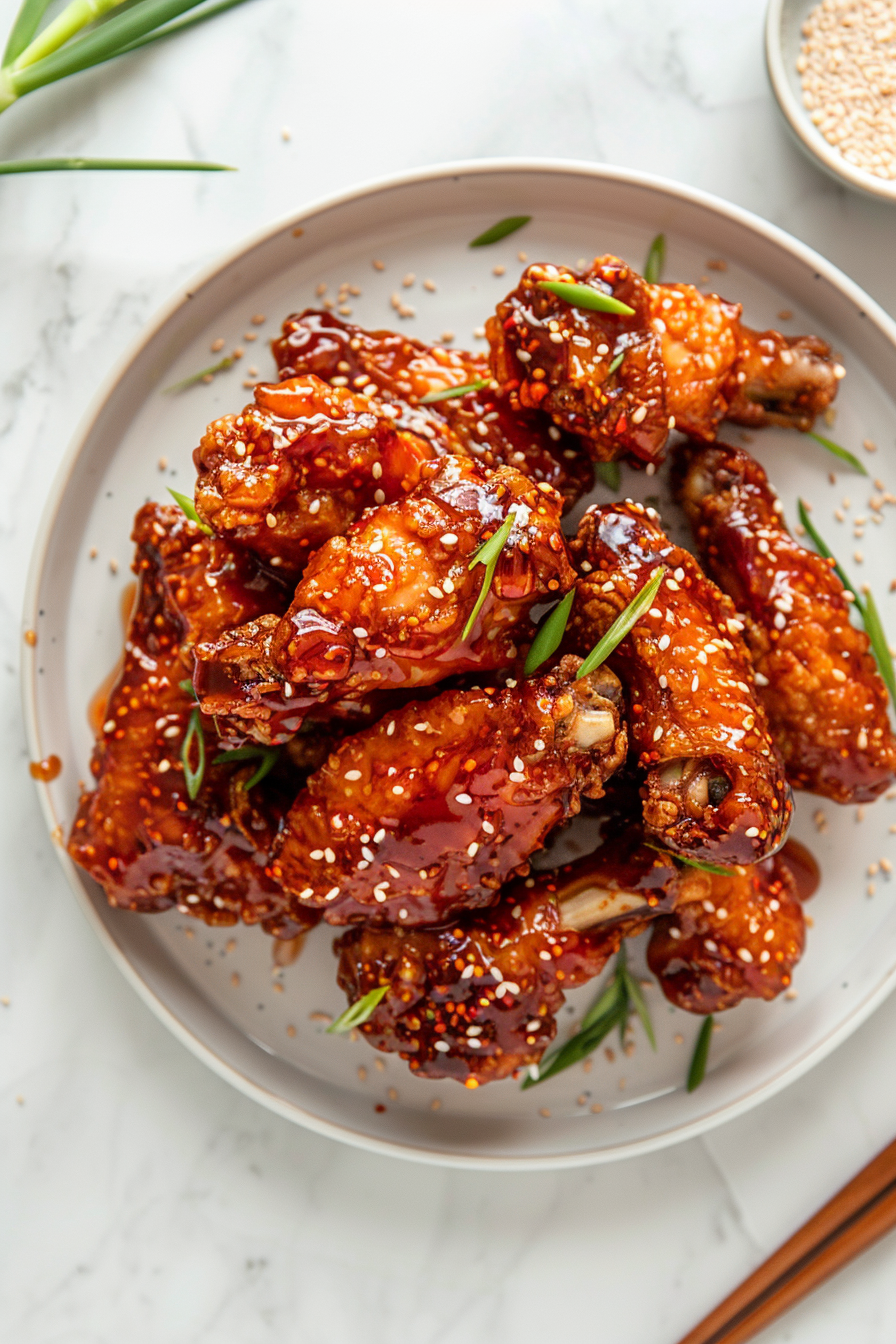 Crispy Gochujang Fried Chicken (Korean Double Fried Chicken with Spicy Sweet Glaze)