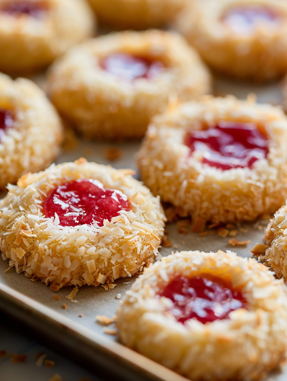 Guava Coconut Thumbprint Cookies