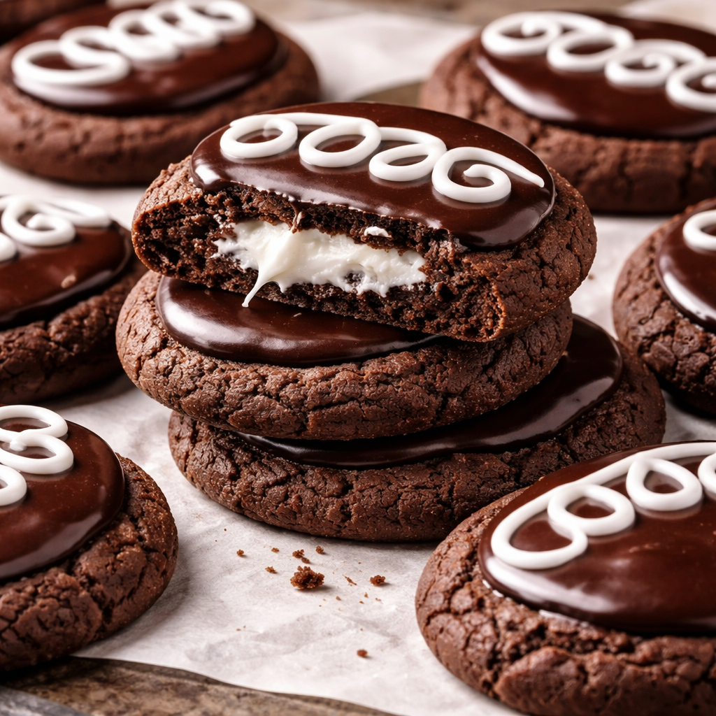 Hostess Cupcake Cookies (Copycat) – Chocolate Cookies with Marshmallow Filling