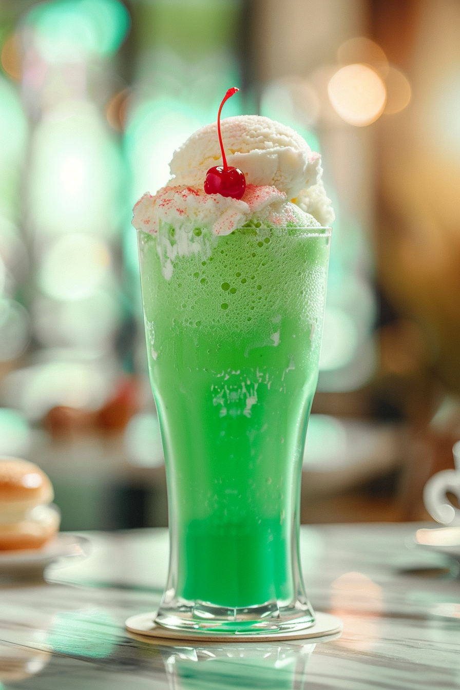 Melon Cream Soda (Japanese Melon Soda Float Recipe)