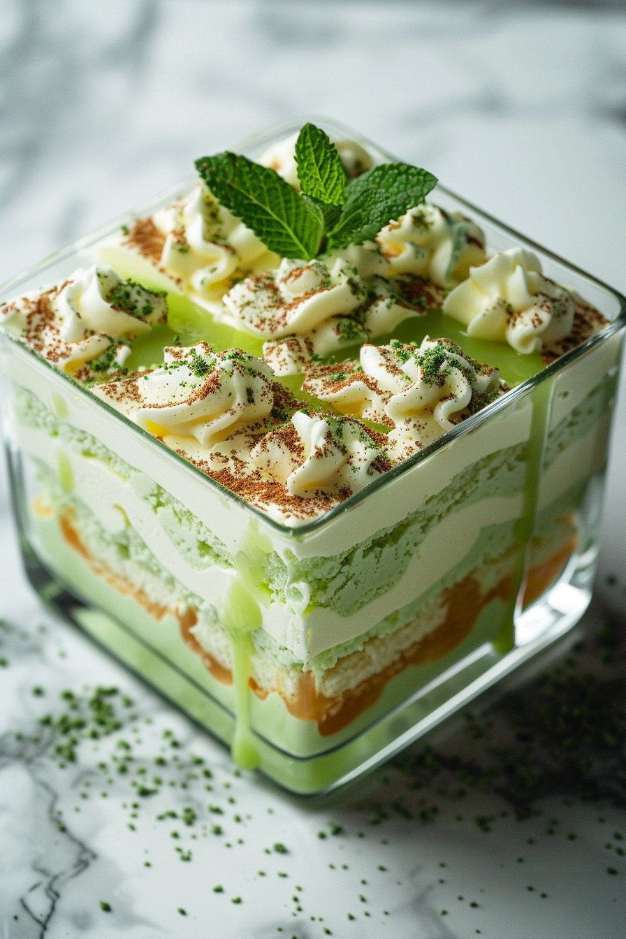 Japanese Melon Tiramisu (Easy No-Bake Dessert with Melon Syrup)