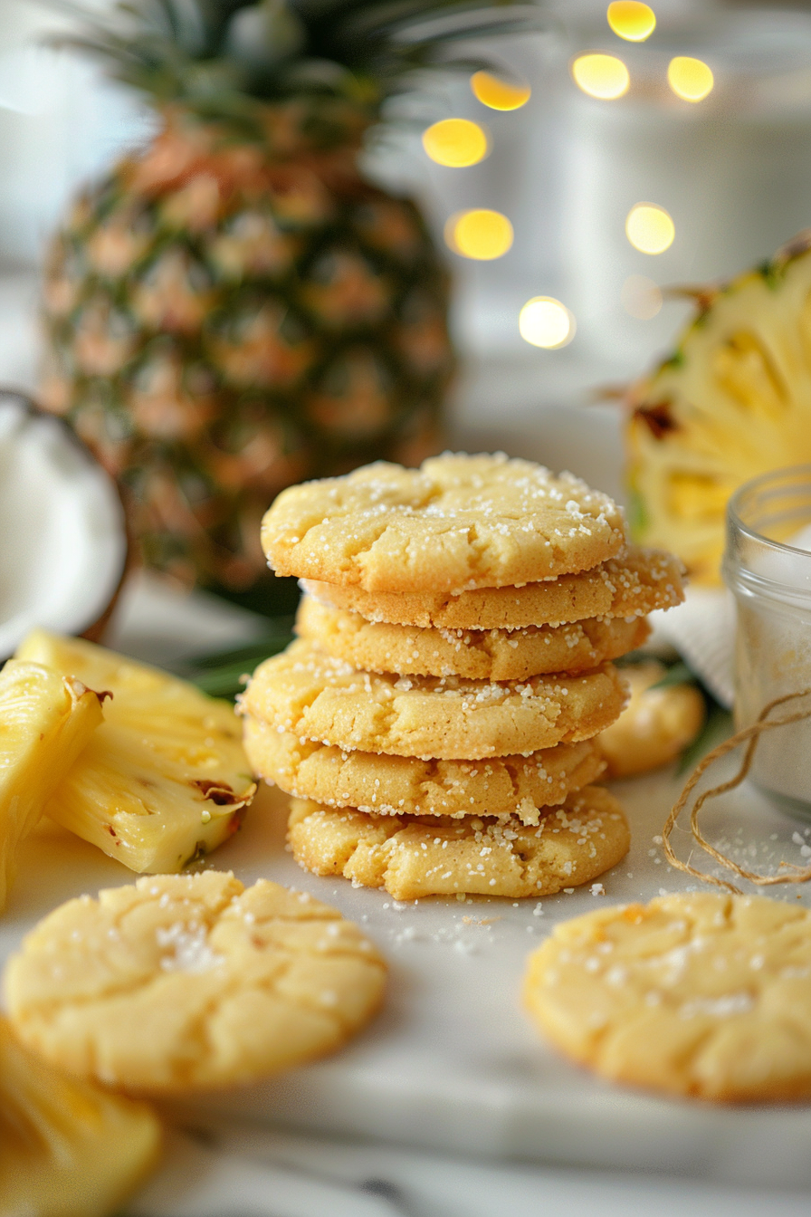 🍍 Piña Colada Sugar Cookies (Soft Coconut Pineapple Cookies, No Chunks)