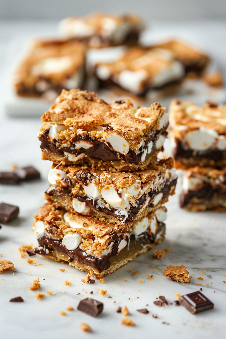 🍫🔥 Gooey S’mores Cookie Bars (Soft, Chewy, Bakery-Style)
