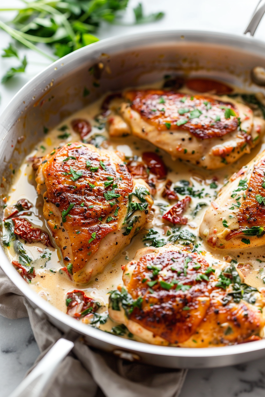 ⭐ Creamy Tuscan Chicken (Garlic Parmesan Chicken in Cream Sauce)
