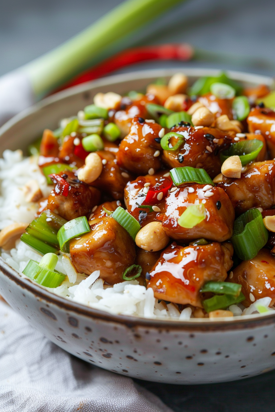 Kung Pao Konjac & Veggie Chicken Stir Fry