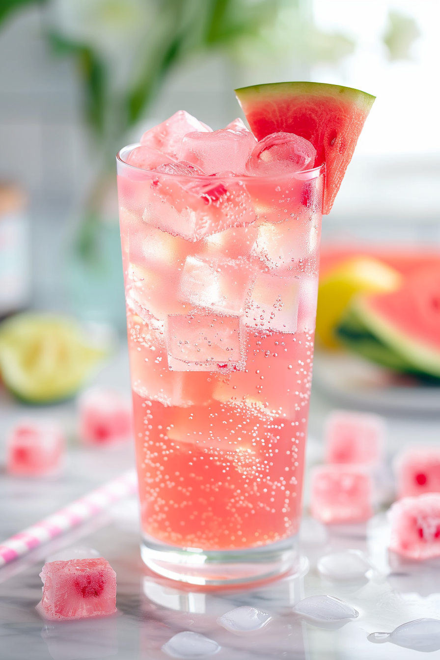 🍉🍬 Bubblegum Watermelon Soda (Sweet, Fizzy & Refreshing Homemade Drink)